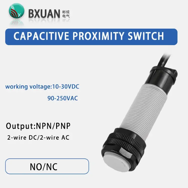 Емкостный датчик приближения M18 NPN PNP 12-24В DC/100-240В AC