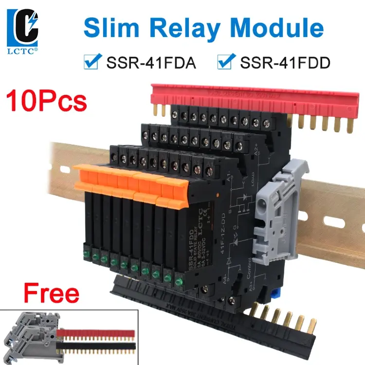 SSR-41FDD/DA твердотельное реле на DIN-рейку 6A DC-AC/DC-DC
