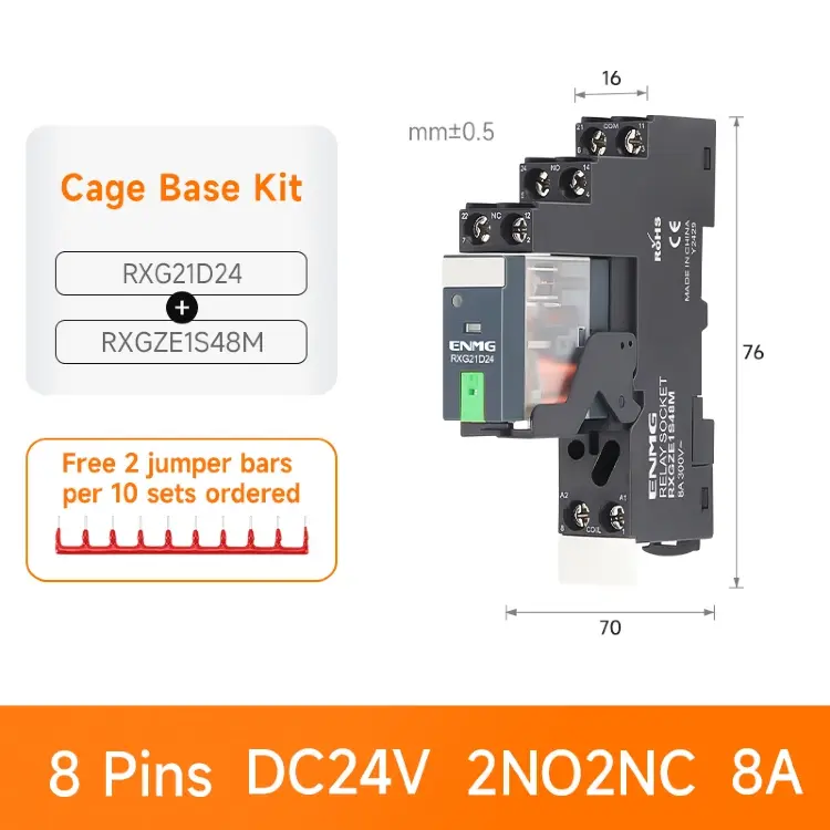 Силовое реле ENMG RXG 12А DIN 24В DC/220В AC