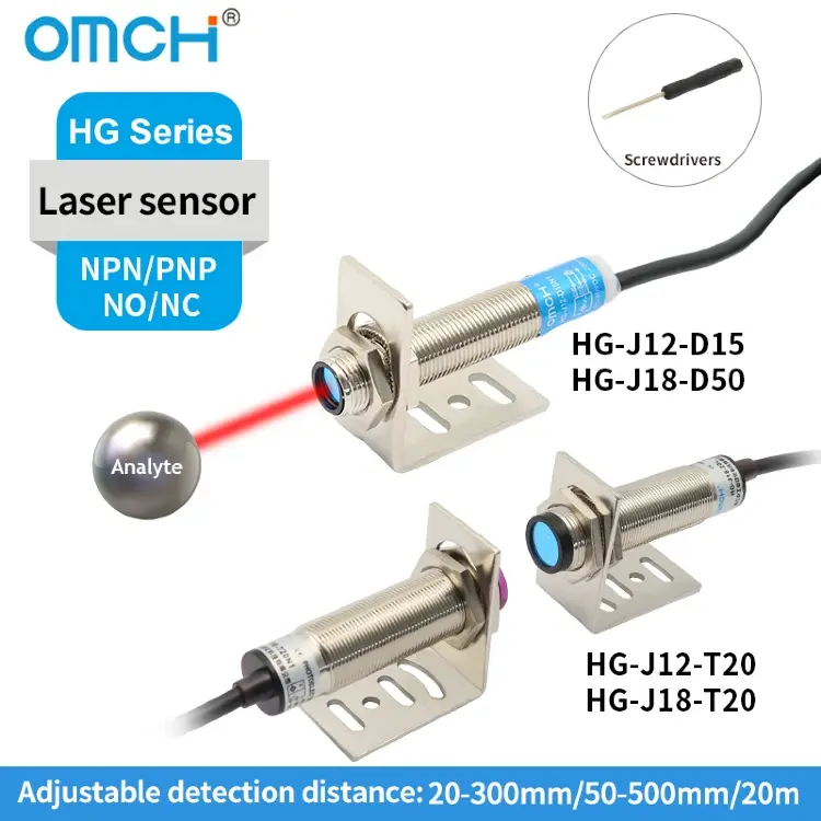 Лазерный фотоэлектрический датчик HG-J12-D15 HG-J18-D50 HG-J12-T20 HG-J18-T20