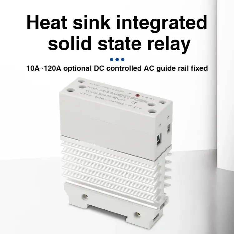 Однофазное твердотельное реле SSR 10A 25A 40A 60A 80A 100A DIN-рейка