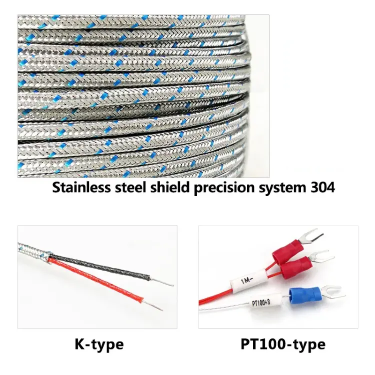 Гибкий измерительный щуп PT100/Термопара K, 1100°, 1-5 мм