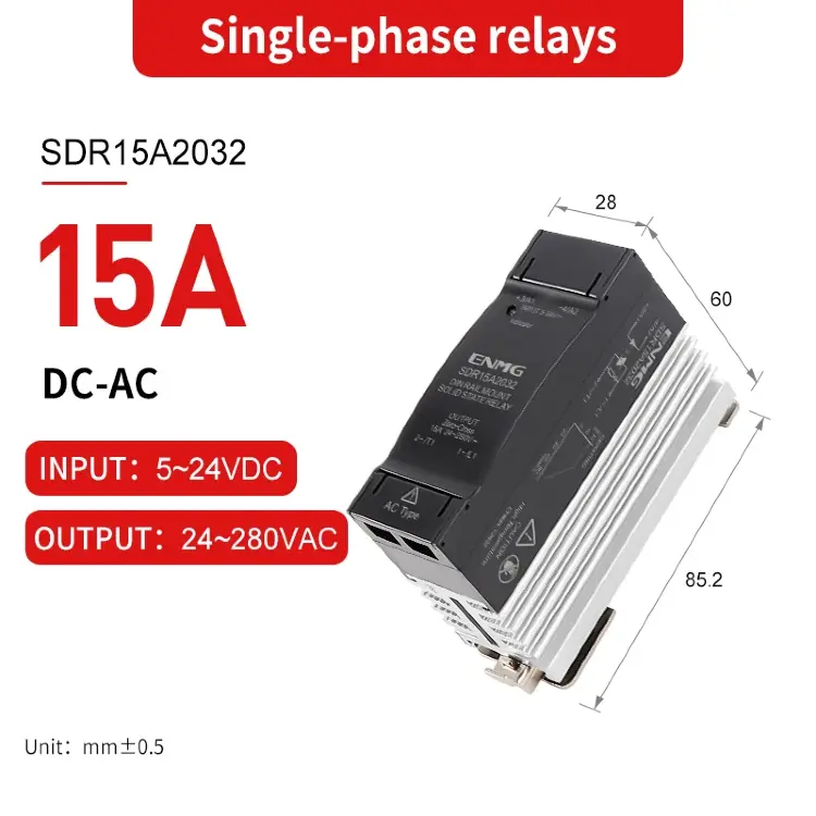 Твердотельное реле SSR ENMG SDR25A2032 25A DIN 5/12/24В DC