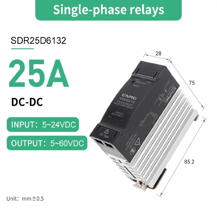Твердотельное реле SSR ENMG SDR25A2032 25A DIN 5/12/24В DC