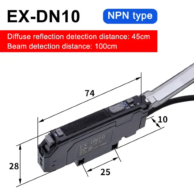Оптоволоконный фотоэлектрический сенсор N22 E3X-NA11 с цифровым дисплеем