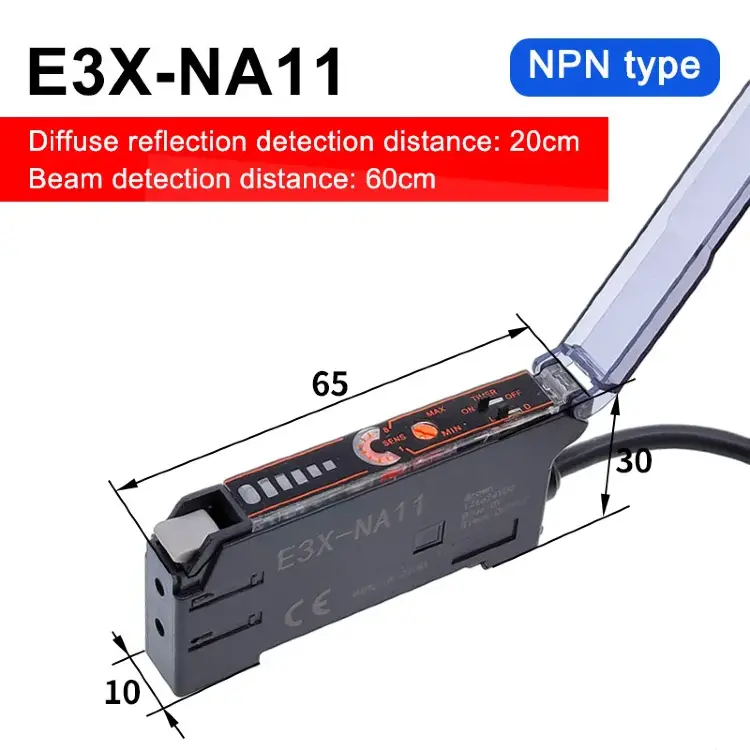 Оптоволоконный фотоэлектрический сенсор N22 E3X-NA11 с цифровым дисплеем