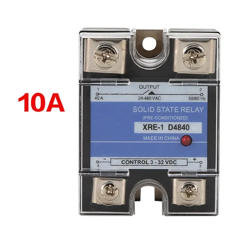 Реле твердотельное SSR DA AA 10-220A однофазное 3-32В DC 220В AC