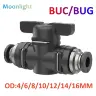 Пневматический соединитель BUC/BUG 4-12 мм быстросъемный для воздушных шлангов